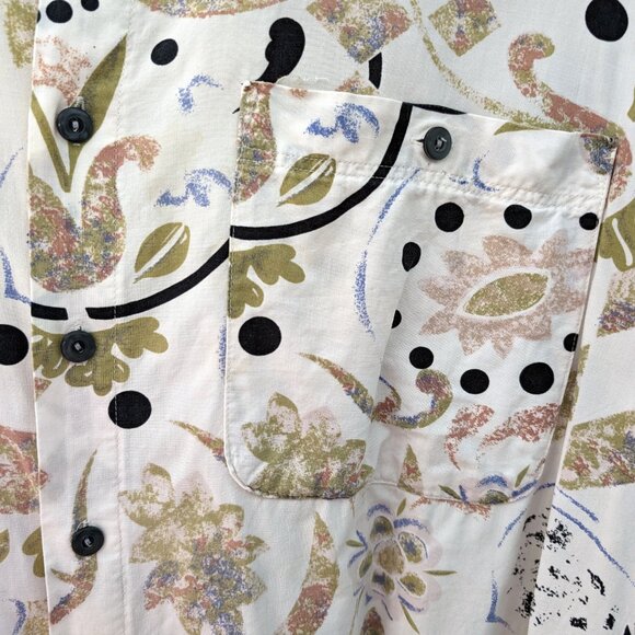 RARE! Vintage BAHAMA BAHAMA BAHAMA Tropical  Mens Short Sleeve 100% SILK - Picture 3 of 5